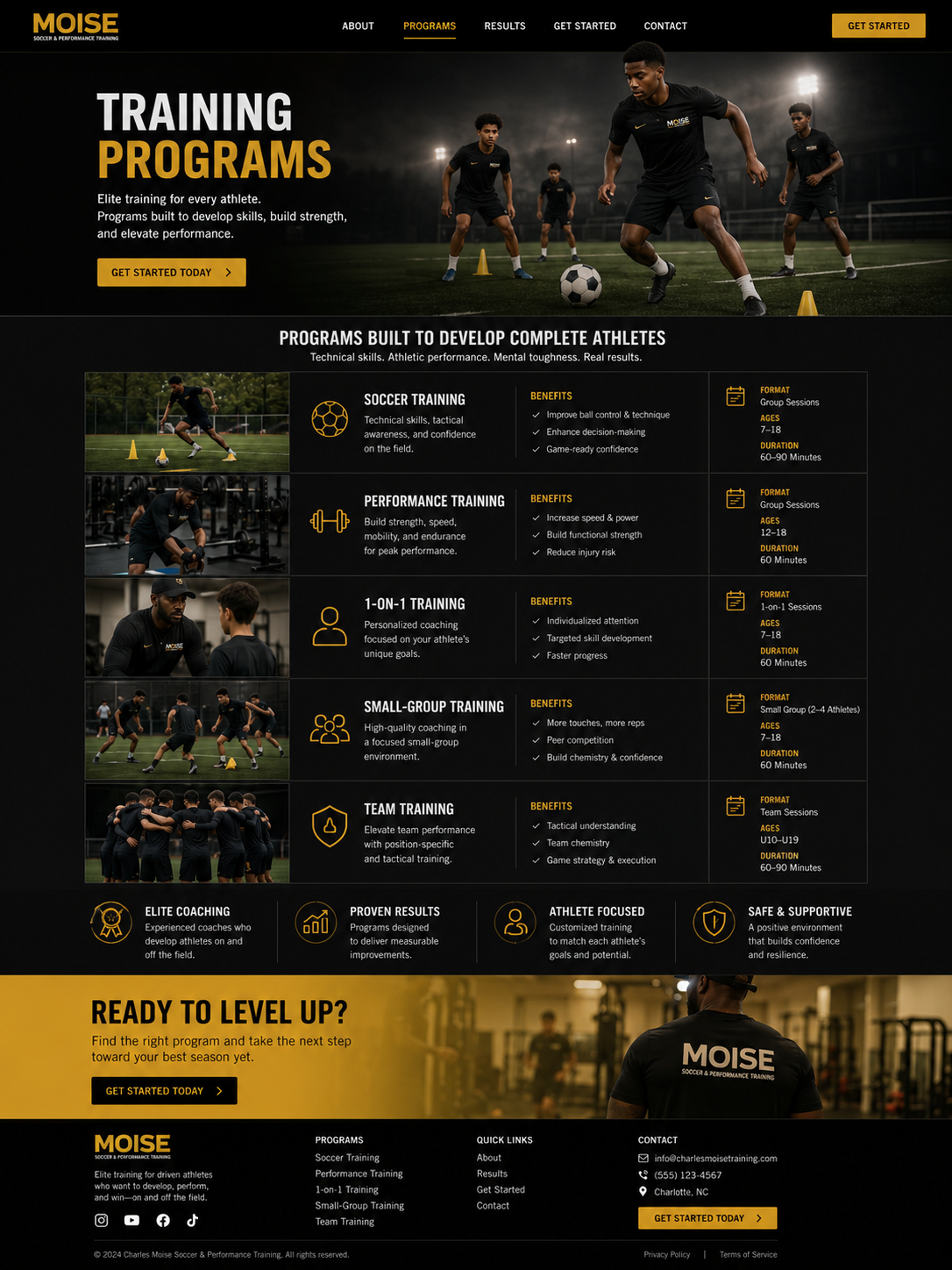 Programs page
