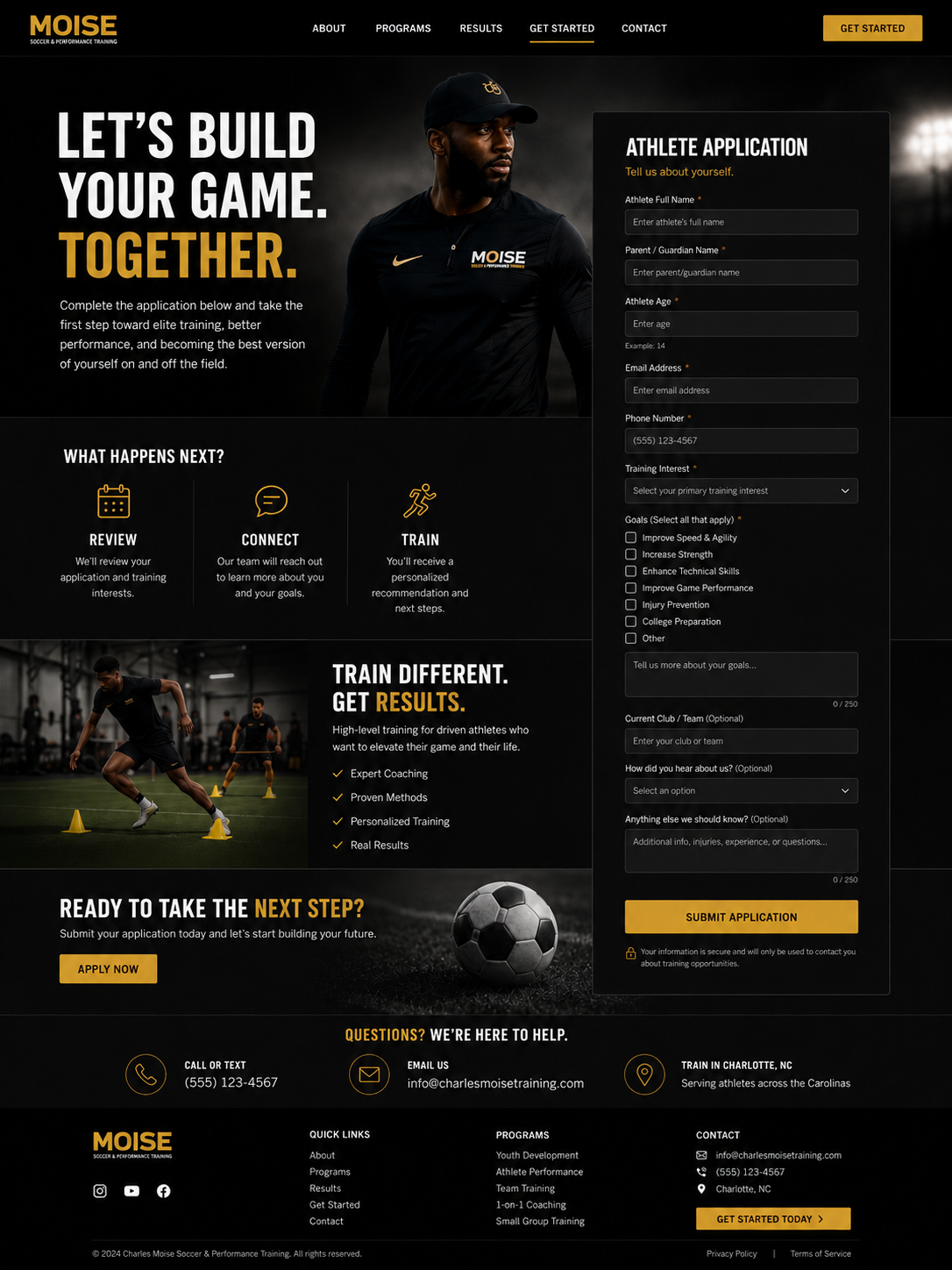 Get Started page