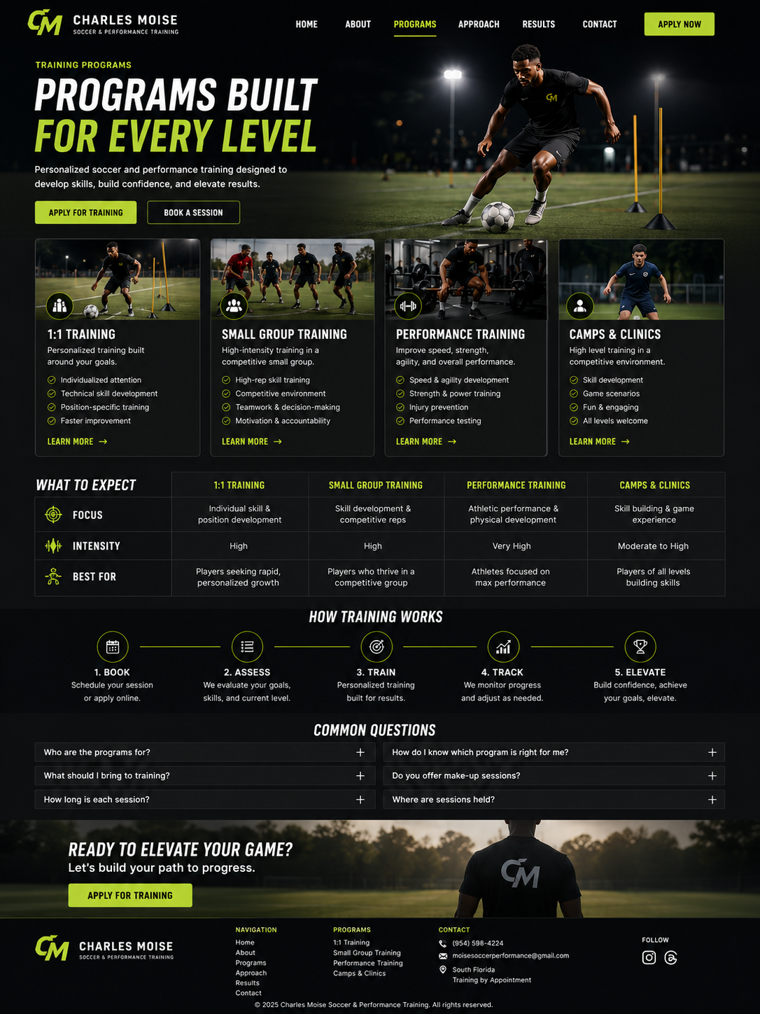 Programs page